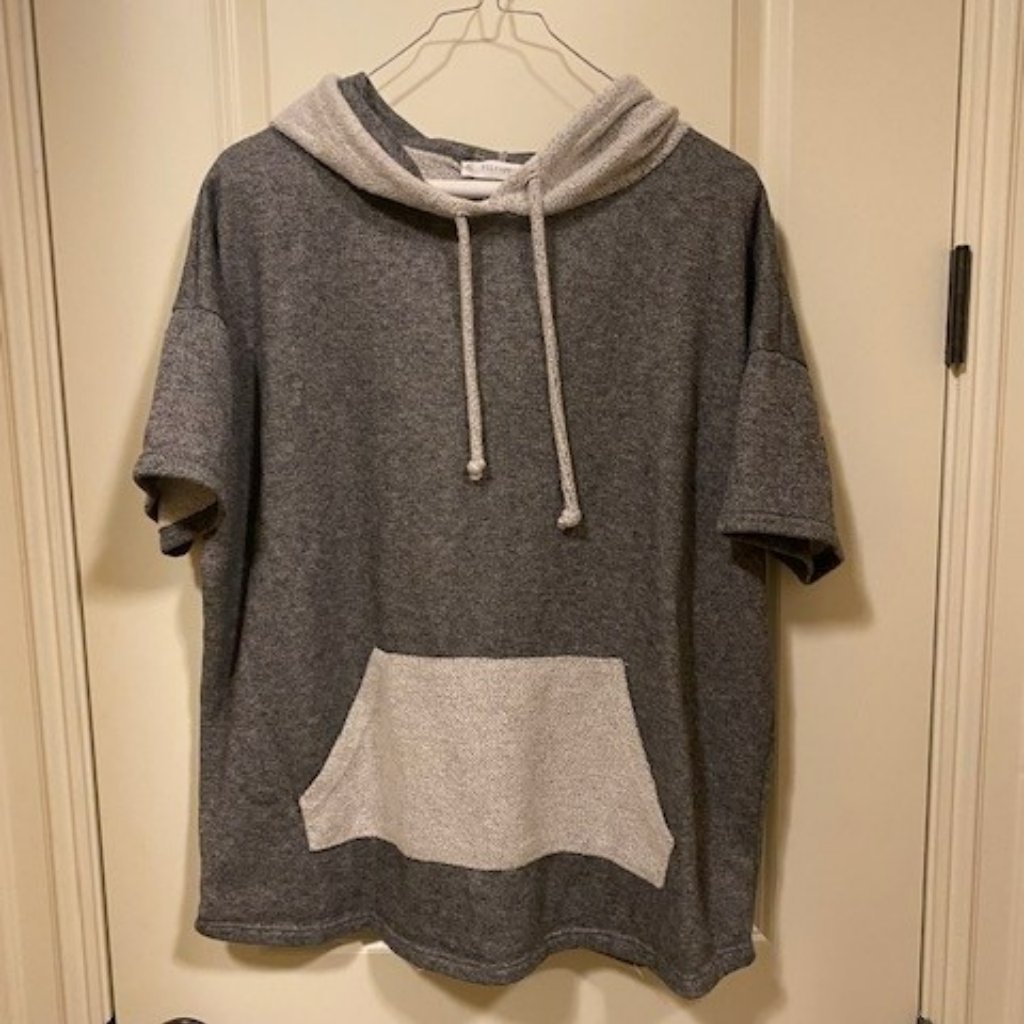 Gray Hooded Pullover